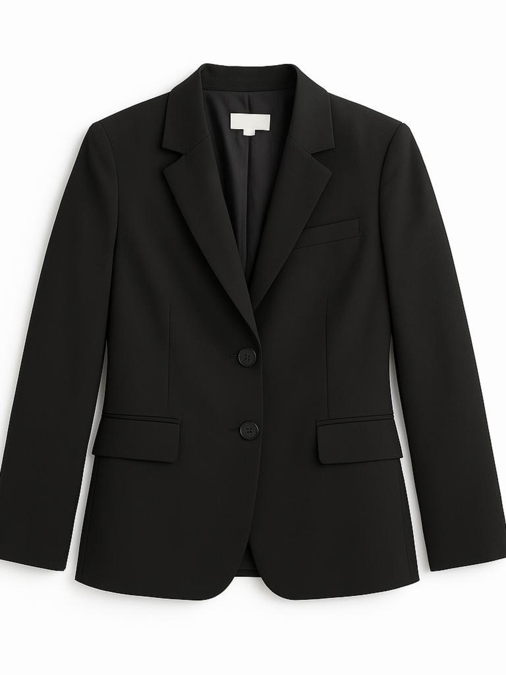 Classy Halogen Black Two-Button Tailored Blazer Size 12